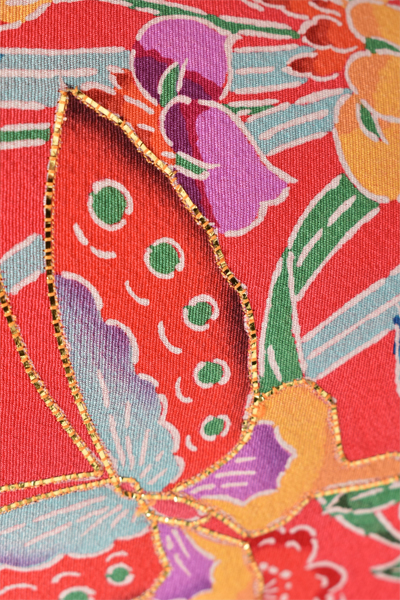 七歳祝着[ピンク・紅型風]