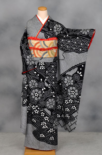 振袖(黒地・総絞り)