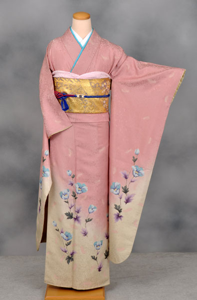 振袖(ピンクとクリームのぼかし地・洋花)