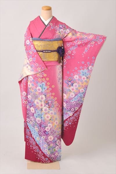 振袖[ピンクに桜の花模様]
