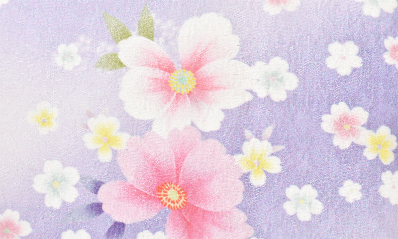 振袖[白×水色花々]