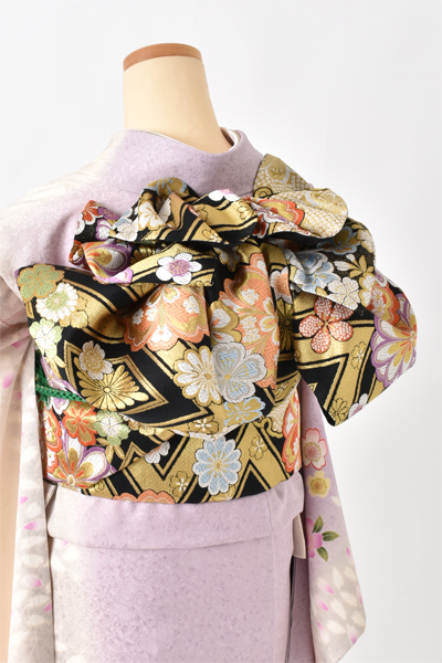 振袖[白×紫・鈴]