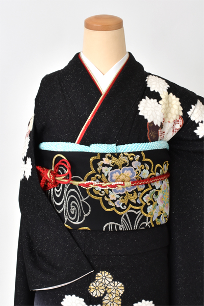 振袖[黒・雪輪]