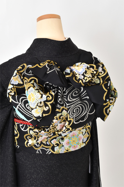 振袖[黒・雪輪]