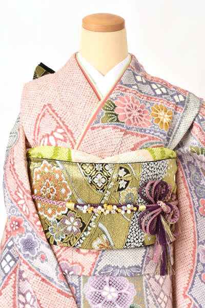 振袖[ピンク紫・総絞り]