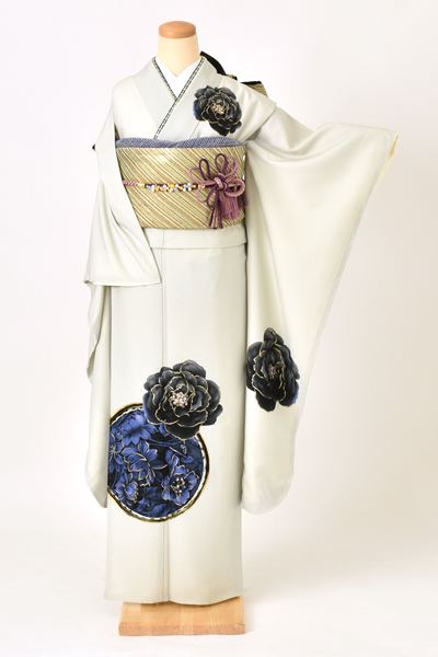 振袖[ライトグレー・紅一点]