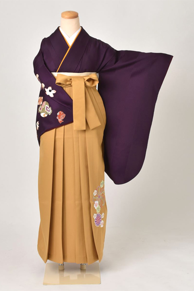 卒業袴(江戸紫・小槌、鯛、笠)