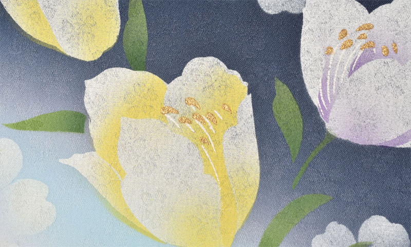 卒業袴［紺と白ぼかし×グラデーション］