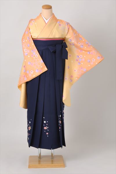 卒業袴[オレンジ・クリーム・桜]
