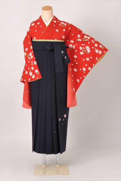 卒業袴(赤・桜)