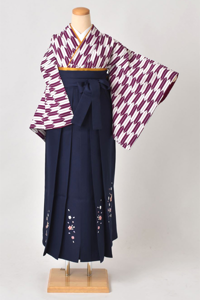 卒業袴［矢羽柄×刺繍入り］