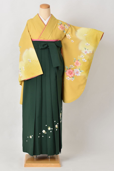 卒業袴［大小の桜×刺繍入り］