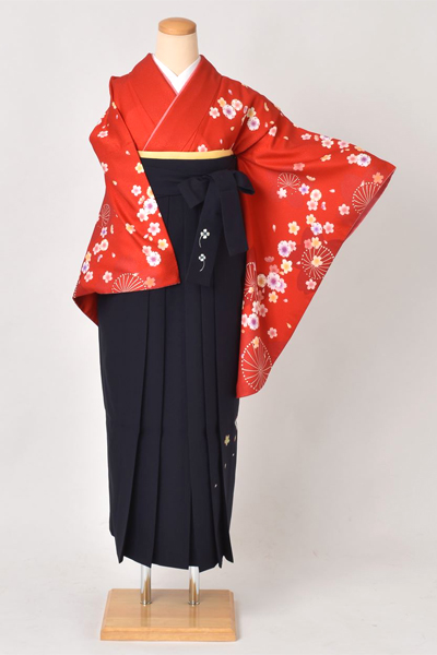 卒業袴［桜柄×プリント柄］