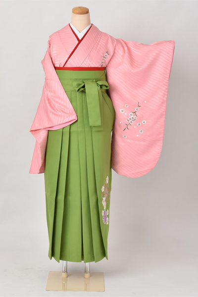 卒業袴［桜×刺繍入り］