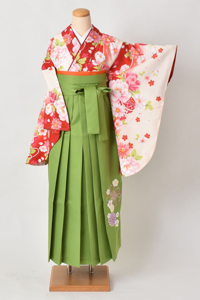 卒業袴［花々×刺繍入り］