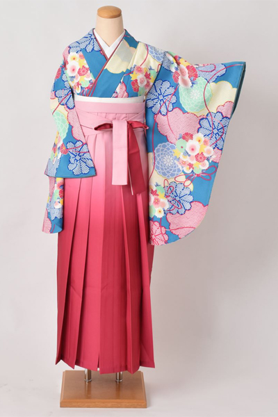 卒業袴［花薬玉×グラデーション］