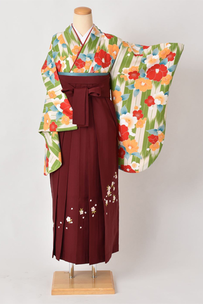 卒業袴［矢羽柄×刺繍入り］