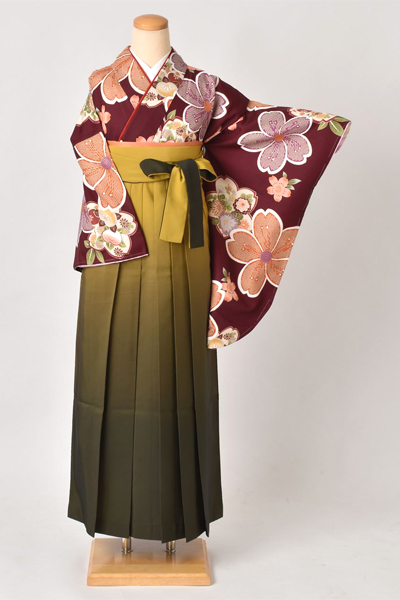 卒業袴［桜匹田柄×グラデーション］