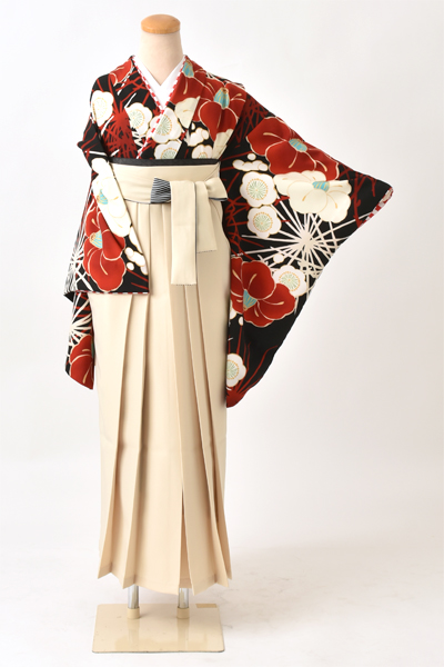 卒業袴[黒赤×椿]