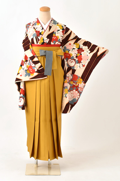 卒業袴〈九重・矢羽根模様〉