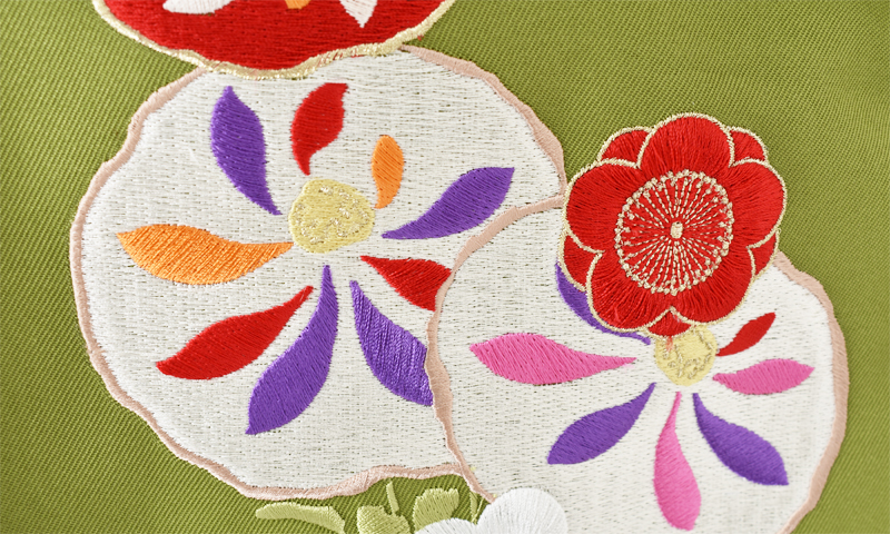 卒業袴[麻の葉×刺繍袴]