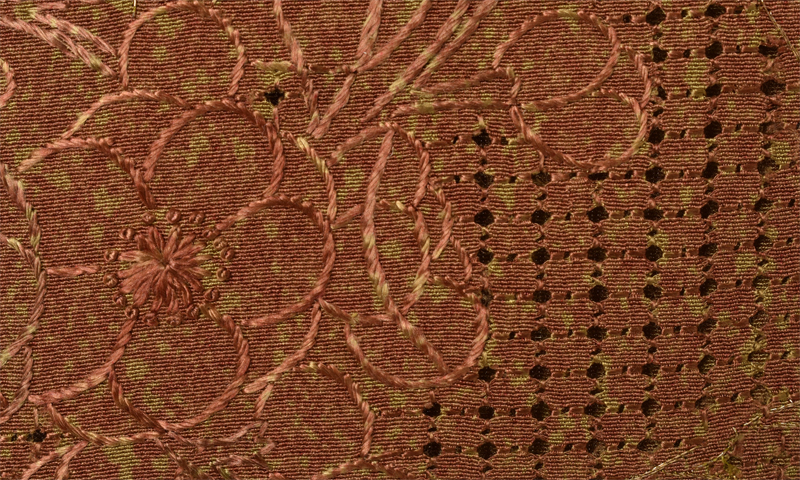 訪問着［たたき染めと刺繍］