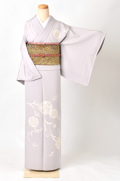 訪問着［薄紫色に唐草華紋］