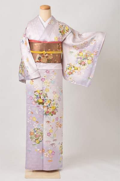 訪問着［色彩豊かな草木・花々］