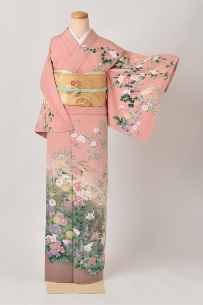 訪問着［色鮮やかな花々］