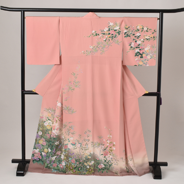 訪問着［色鮮やかな花々］