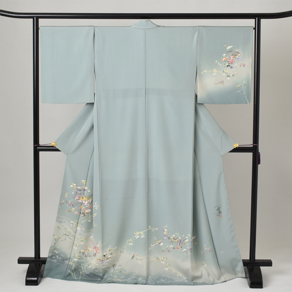 訪問着［水浅黄色に茶屋辻］