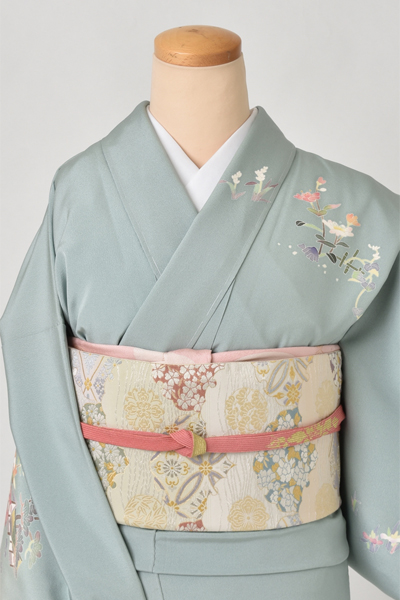 訪問着［水浅黄色に茶屋辻］