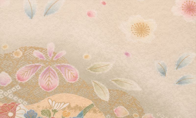 訪問着(クリーム色・おしどり)