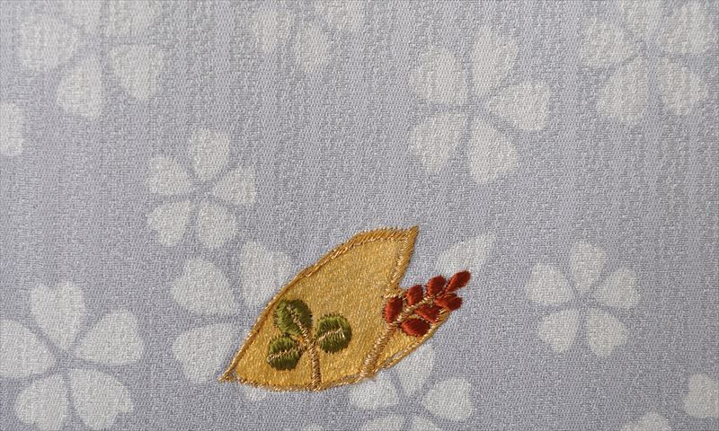 訪問着[深紫色・桜模様]