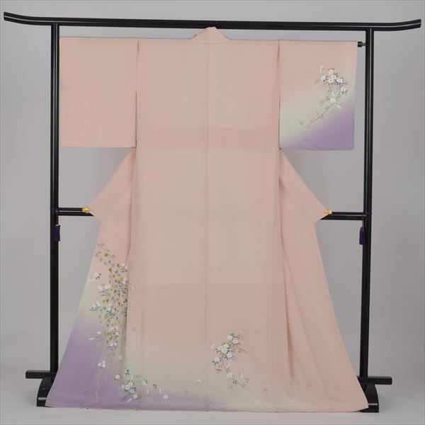 訪問着[サーモンピンク・桜楓]