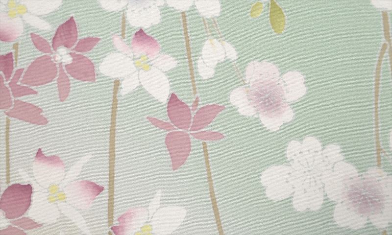 訪問着[薄浅黄色の小花模様]