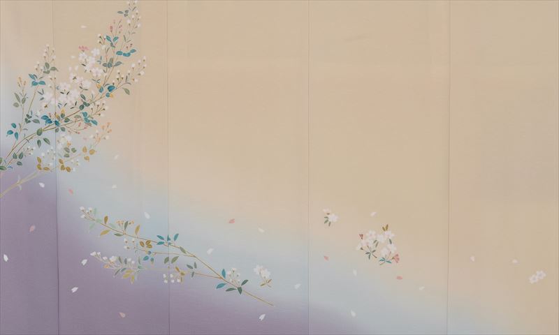 訪問着[クリーム色に桜模様]