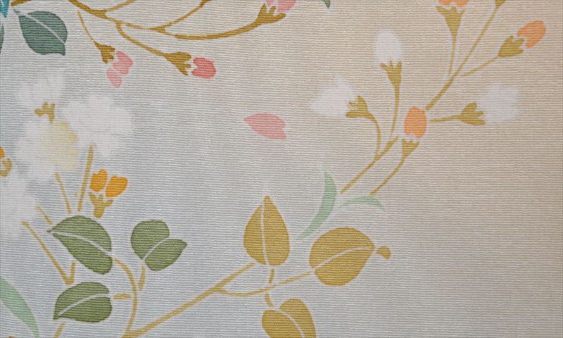 訪問着[クリーム色に桜模様]