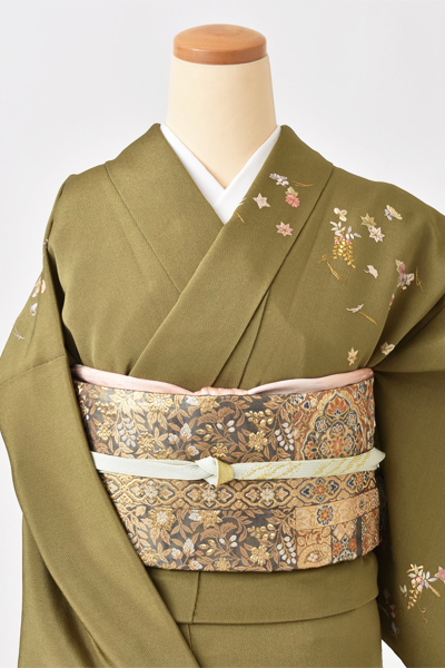 訪問着［抹茶・吹き寄せ]