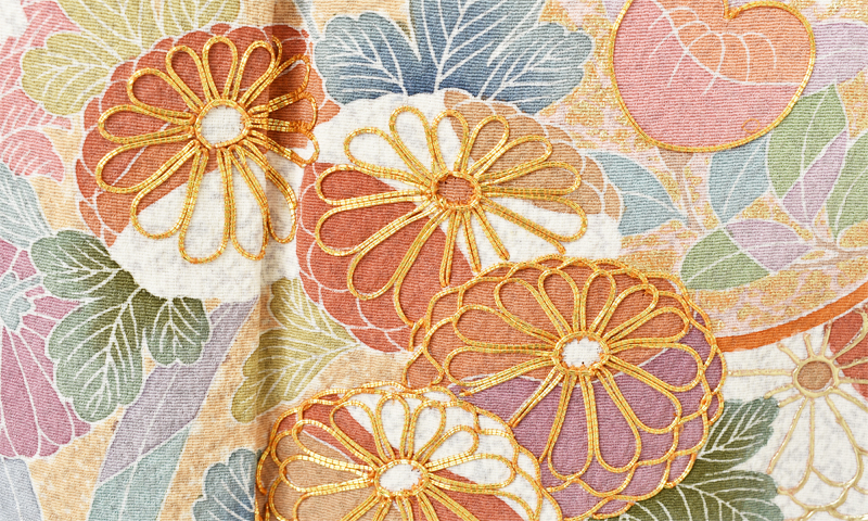 訪問着[黄土色・S-Mサイズ]