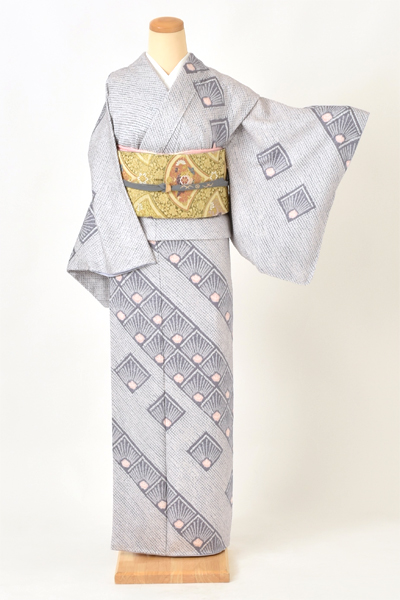 訪問着[グレー・総絞り]