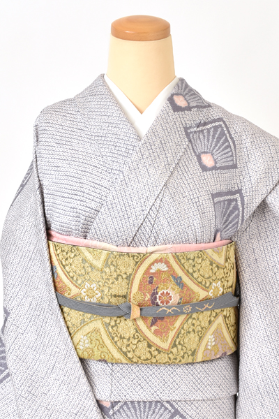 訪問着[グレー・総絞り]