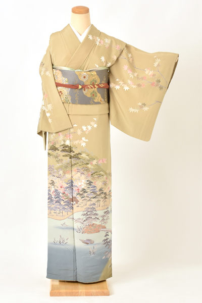 訪問着[木蘭色・やや幅広サイズ]