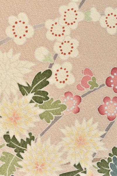 訪問着[くすみピンク・花籠]