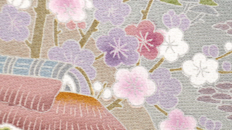 色留袖(藍鼠色に御所解模様)