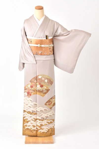 色留袖[グレー・松]