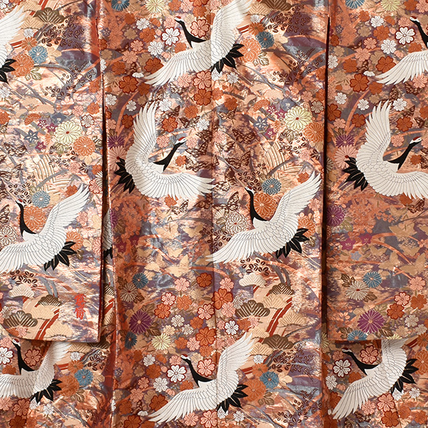 打掛(山本寛斎、ピンク系に鶴)