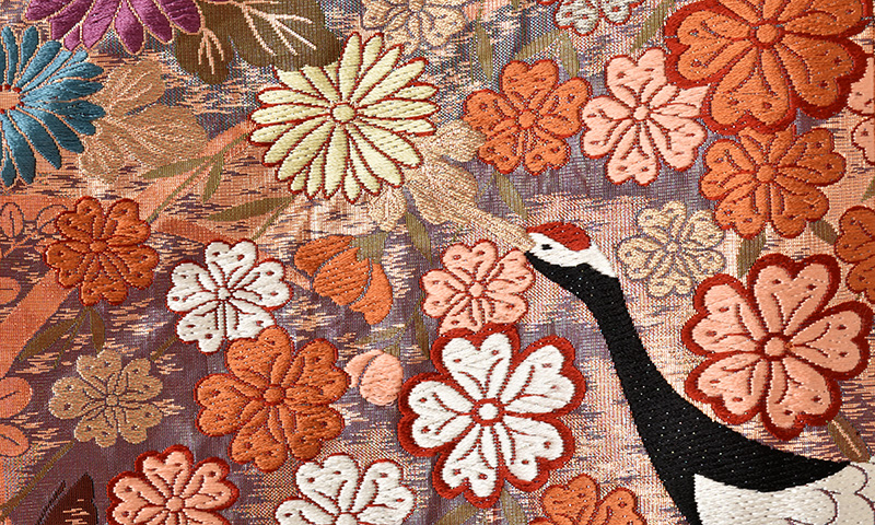 打掛(山本寛斎、ピンク系に鶴)