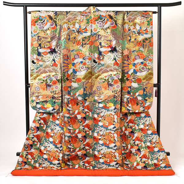 打掛(金と紺地・鳳凰)