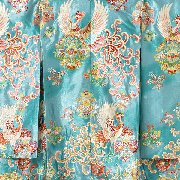 打掛(水色地・花喰鳥)